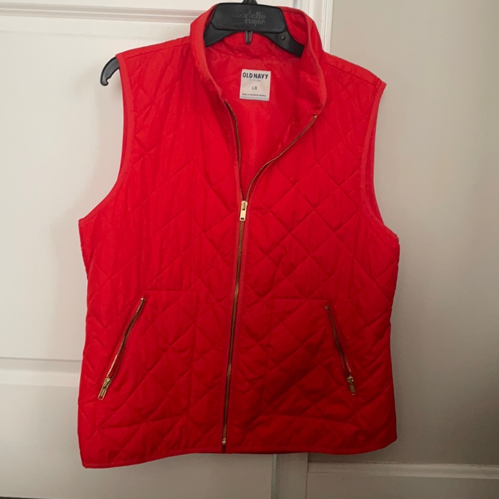 Old Navy Red Quilted Vest